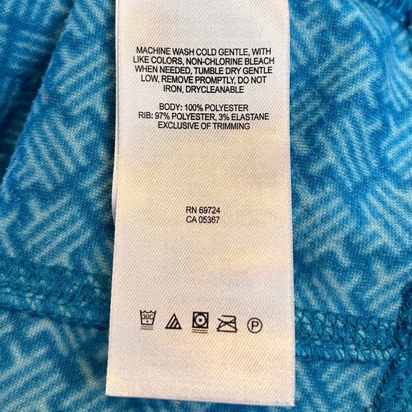 Columbia Turquoise Fleece Quarter Zip Jacket Women’s Sz Large - Picture 4 of 8